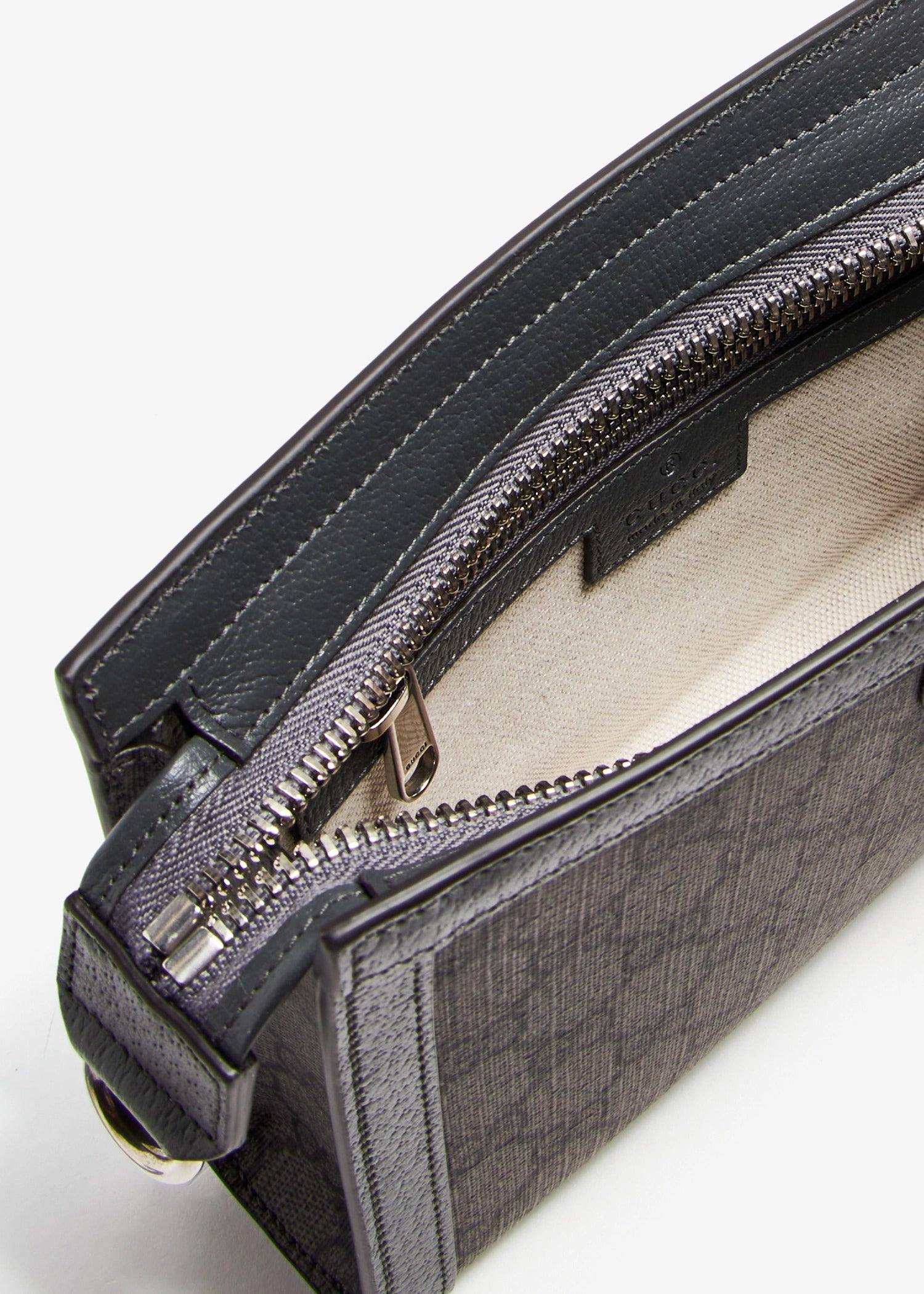 Gucci GG Supreme Ophidia Mini Clutch Crossbody Bag – Grey