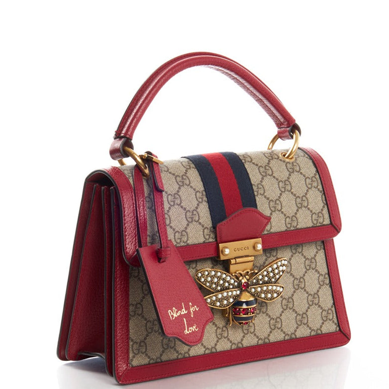 Gucci GG Supreme Canvas Queen Margaret Handbag – Red