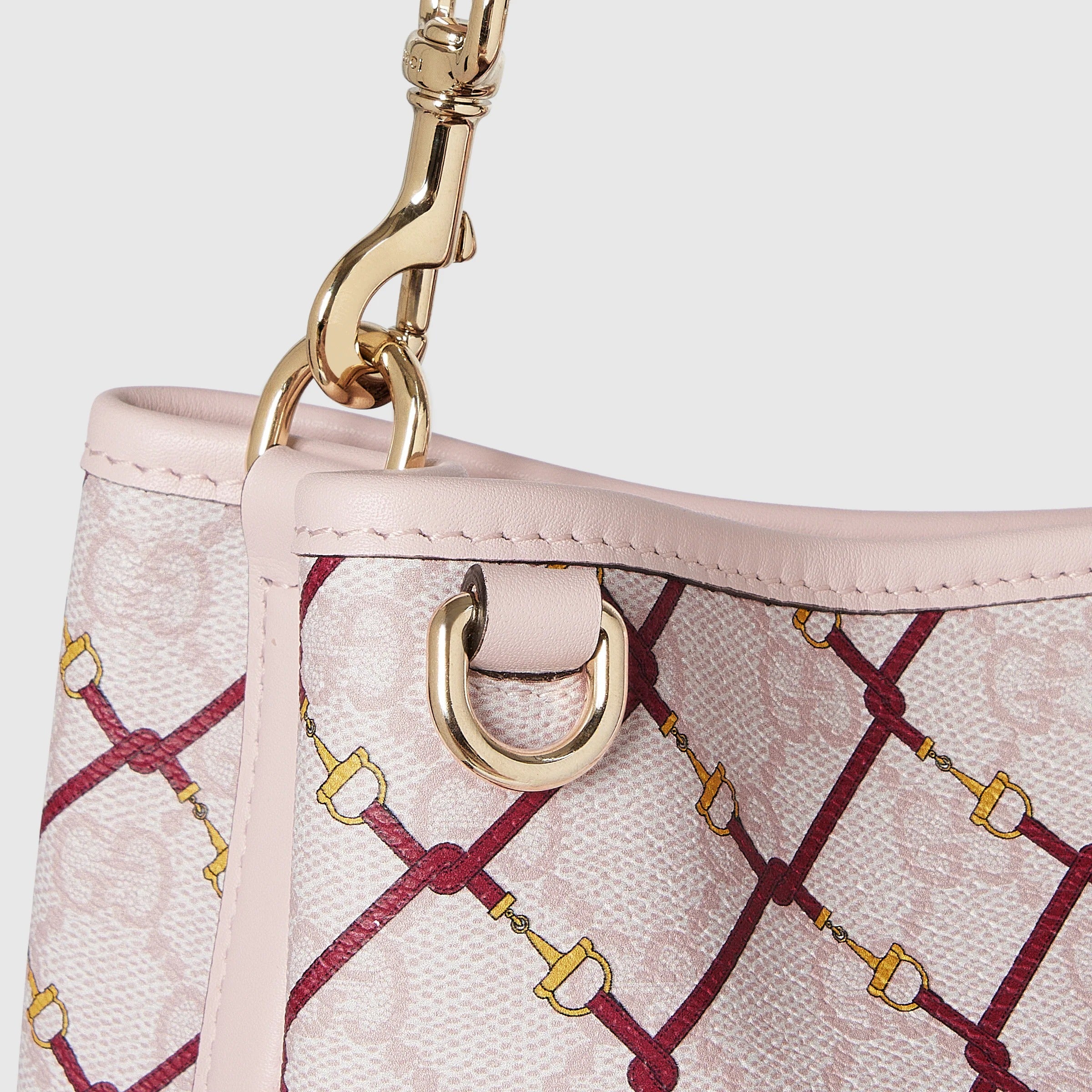 Gucci GG Emblem Small Bucket Bag – Pink