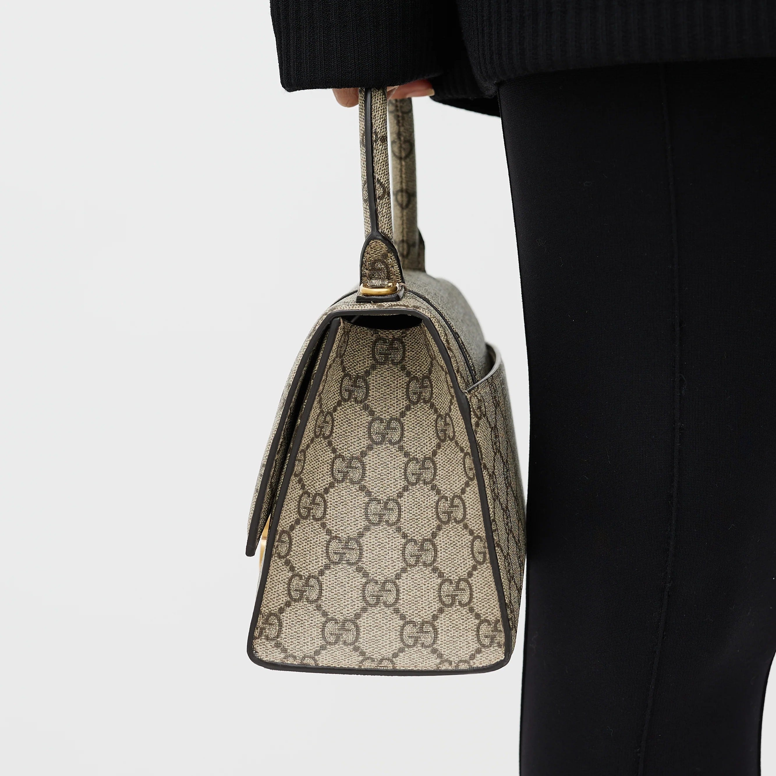 Gucci x Balenciaga The Hacker Project Small Canvas Hourglass Shoulder Bag – Beige