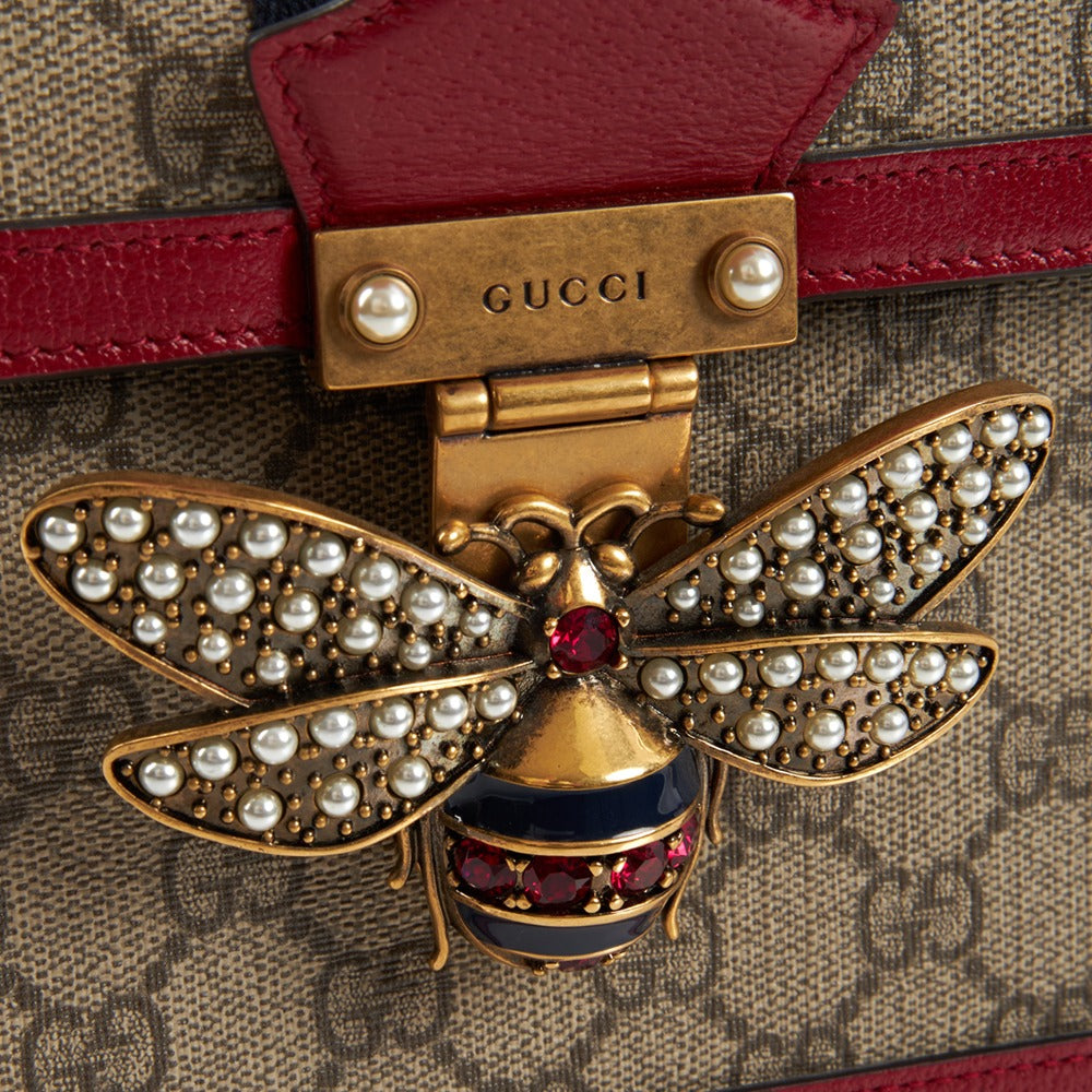 Gucci GG Supreme Canvas Queen Margaret Handbag – Red
