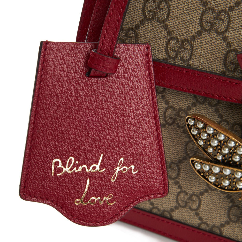Gucci GG Supreme Canvas Queen Margaret Handbag – Red