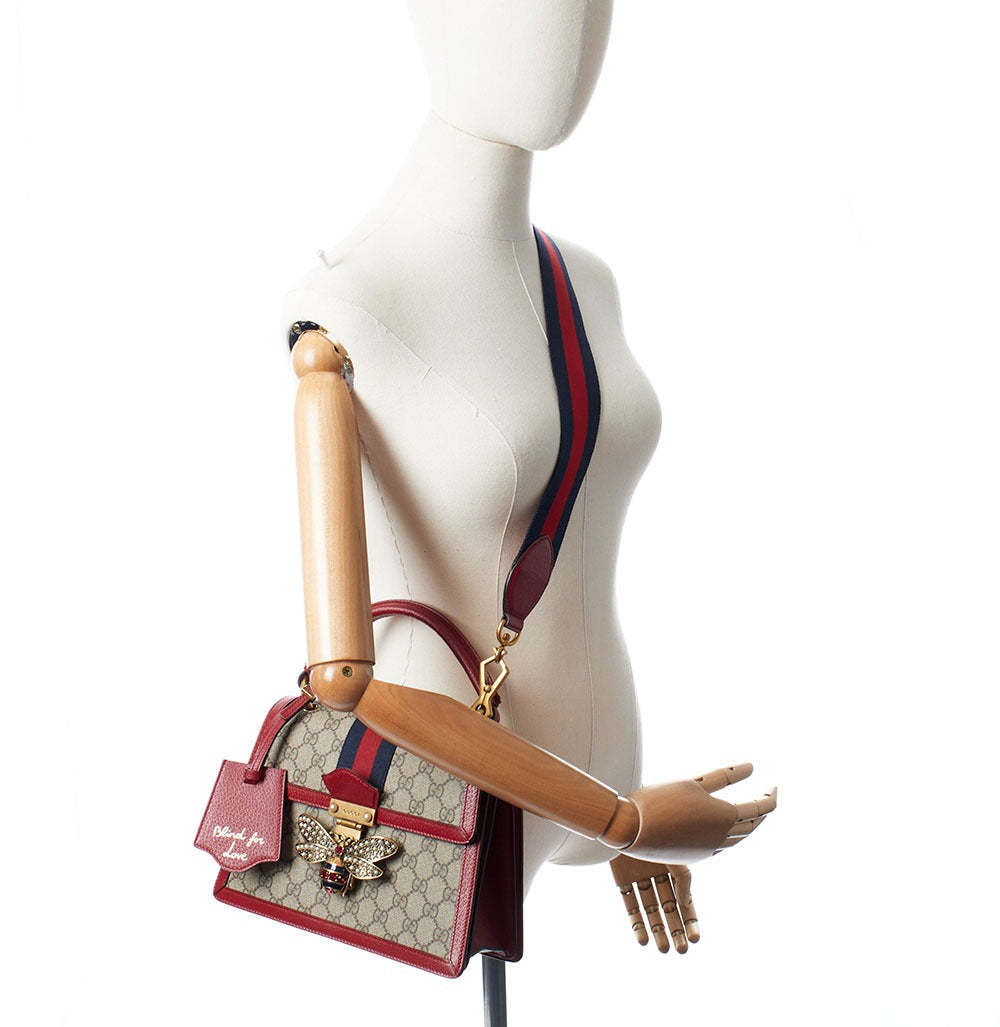 Gucci GG Supreme Canvas Queen Margaret Handbag – Red