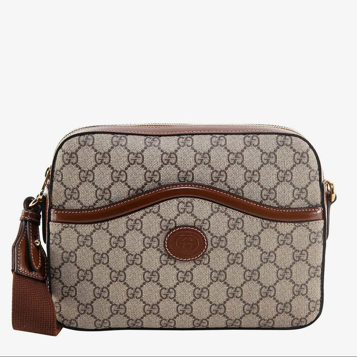 Gucci GG Supreme Crossbody Shoulder Bag – Beige