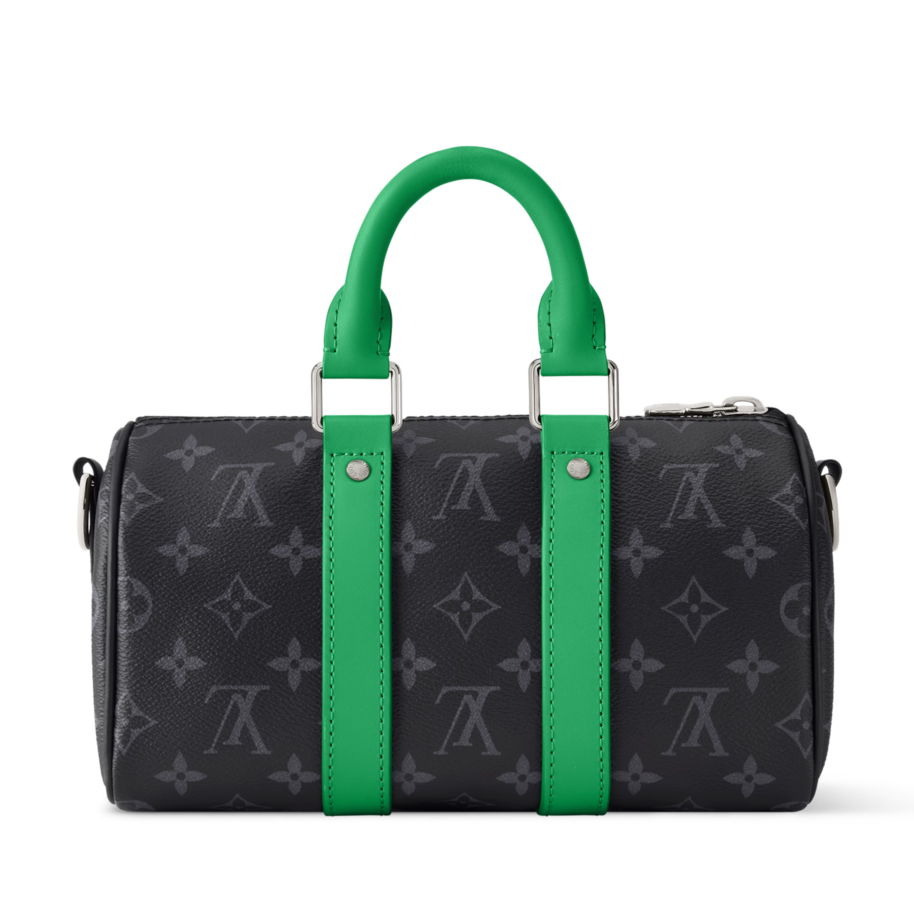 Louis Vuitton Monogram Eclipse Keepall Bandoulière 25 Duffle Bag – Green