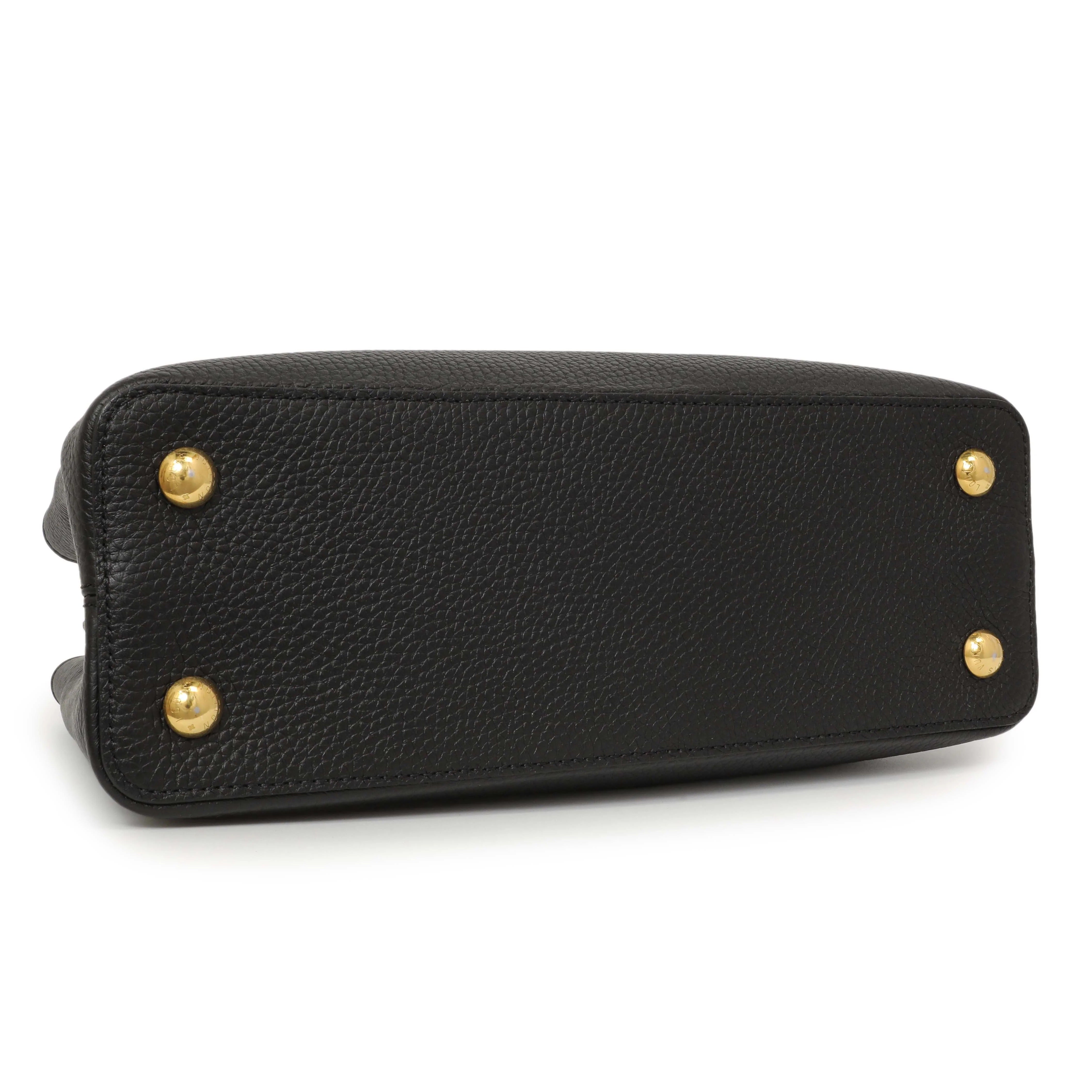 Louis Vuitton Taurillon Leather Capucines Handbag – Black