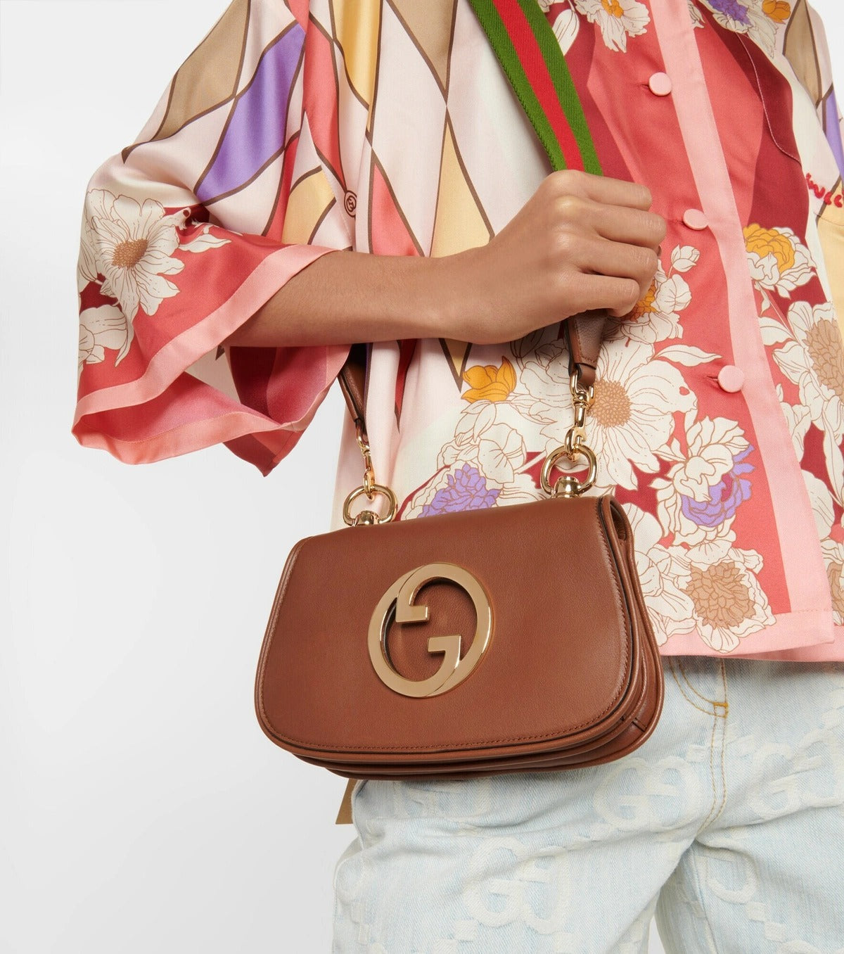 Gucci Blondie Mini Leather Shoulder Bag – Brown