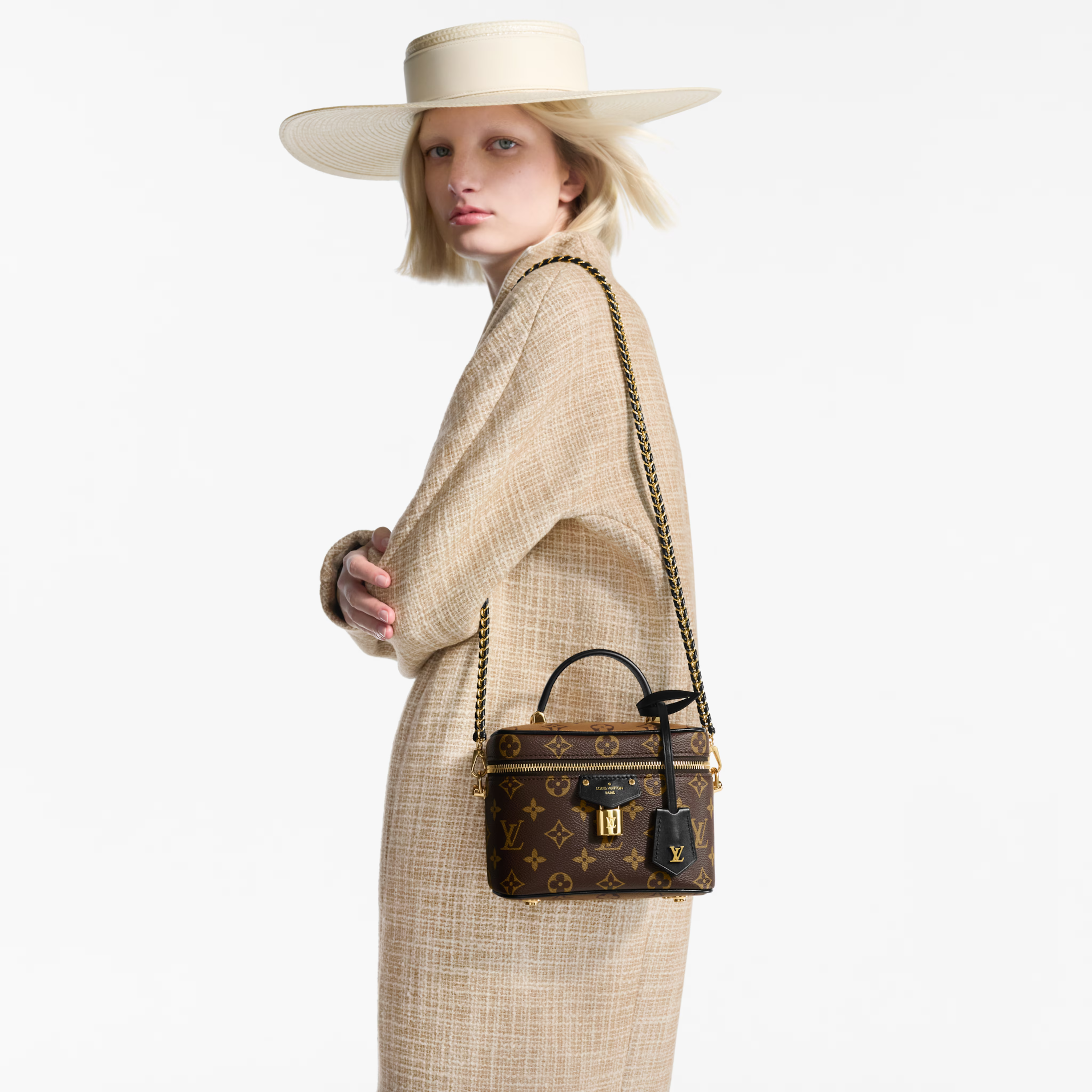 Louis Vuitton Monogram Reverse Coated Canvas Vanity PM Bag – Brown