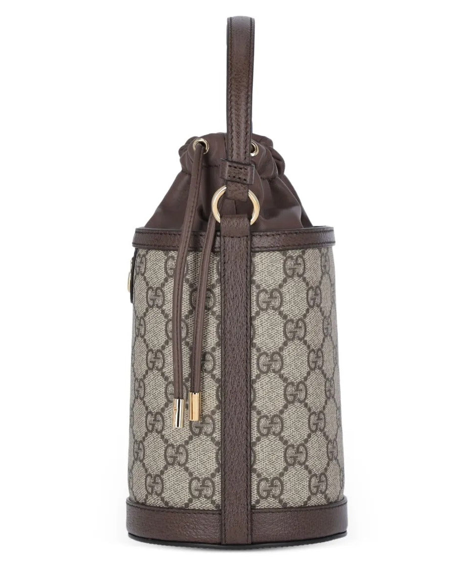 Gucci GG Canvas Ophidia Mini Bucket Bag – Beige
