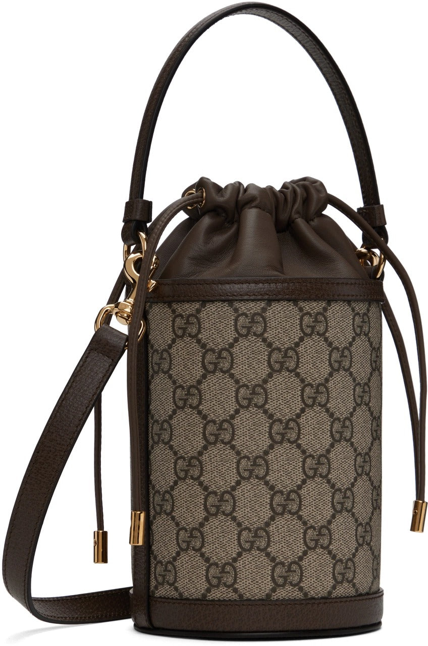 Gucci GG Canvas Ophidia Mini Bucket Bag – Beige