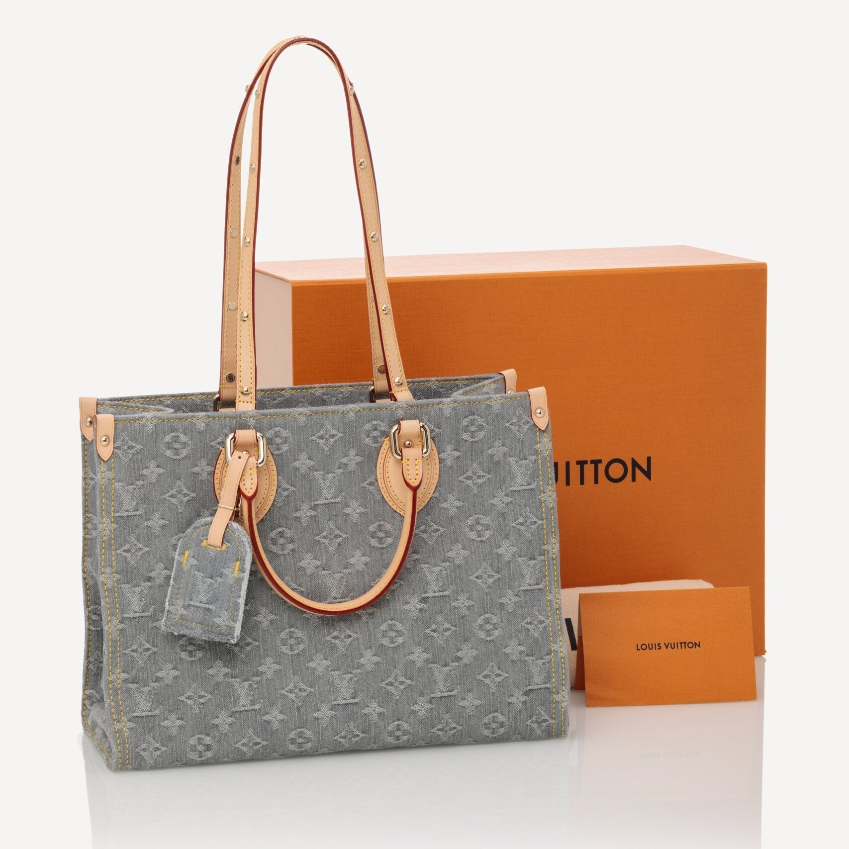 Louis Vuitton Monogram Denim OnTheGo MM Shoulder Bag – Trianon Grey