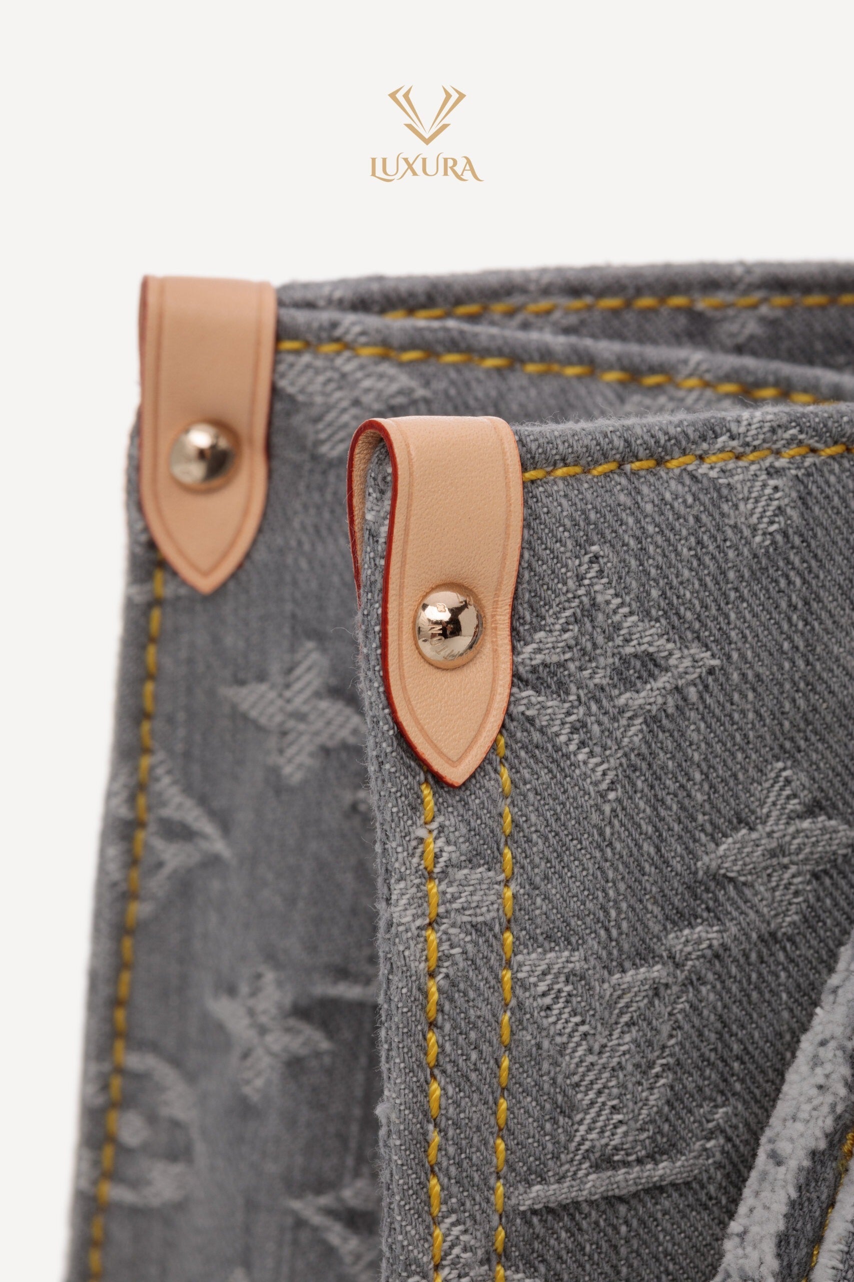 Louis Vuitton Monogram Denim OnTheGo MM Shoulder Bag – Trianon Grey