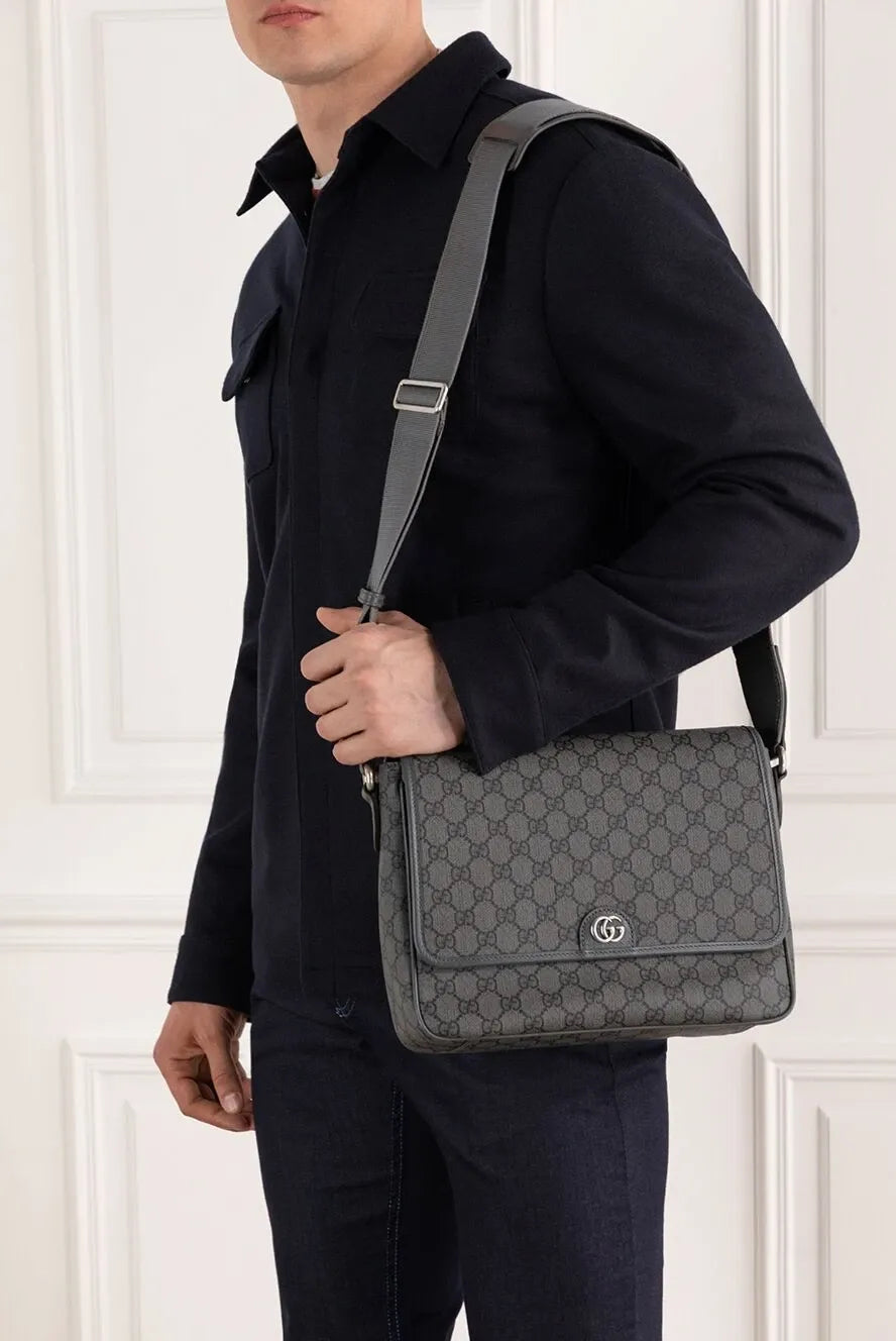 Gucci GG Supreme Canvas Medium Ophidia Messenger Bag – Grey