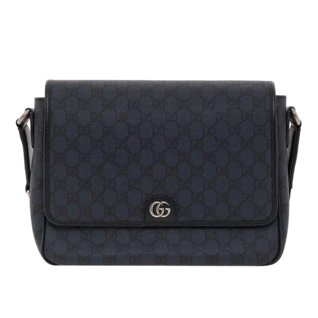 Gucci Supreme Canvas Ophidia Medium Messenger Bag – Blue