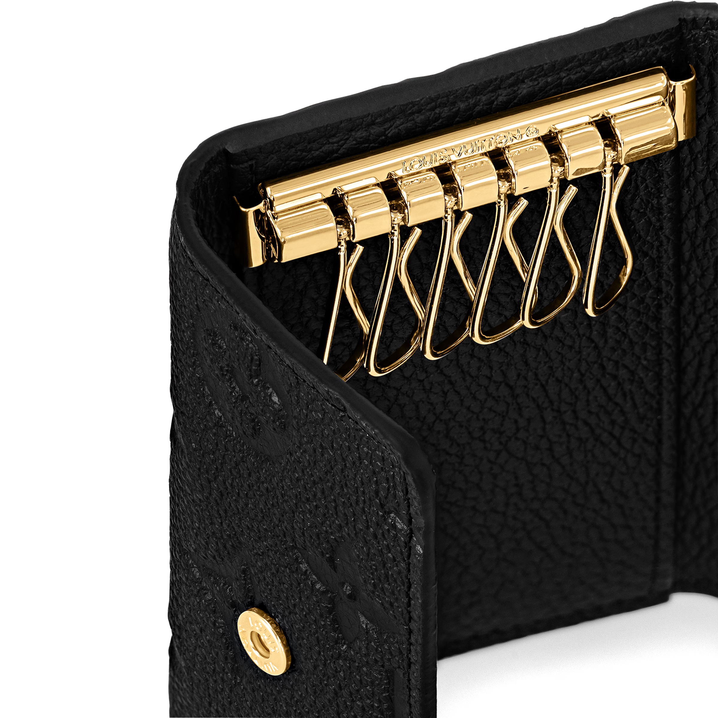 Louis Vuitton Monogram Empreinte 6 Key Holder - Black