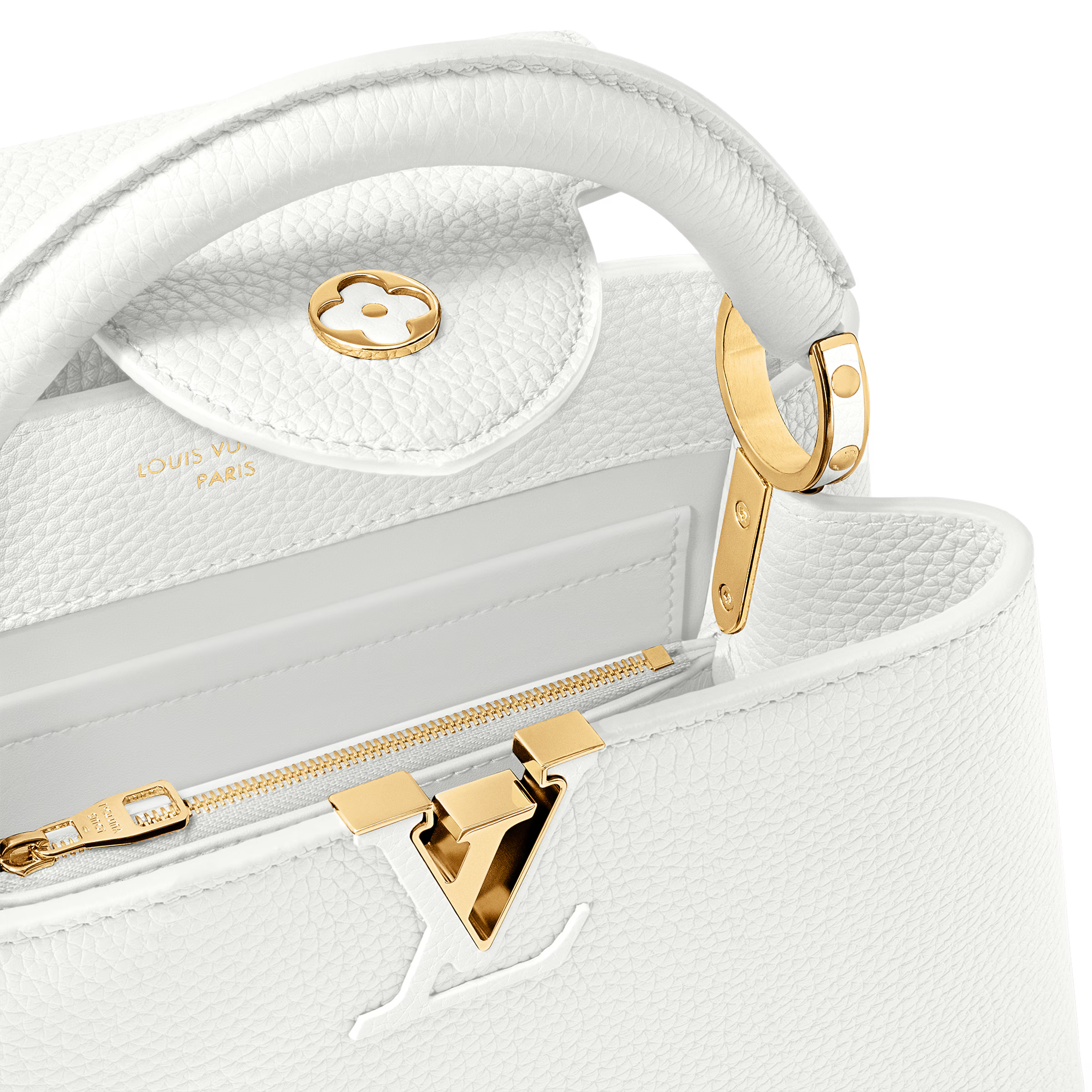 Louis Vuitton Capucines BB Taurillon Handbag – Snow White