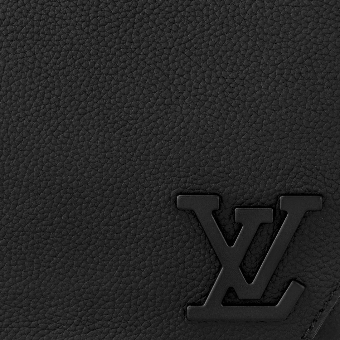 Louis Vuitton Grained Calfskin Aerogram Takeoff Sling - Black
