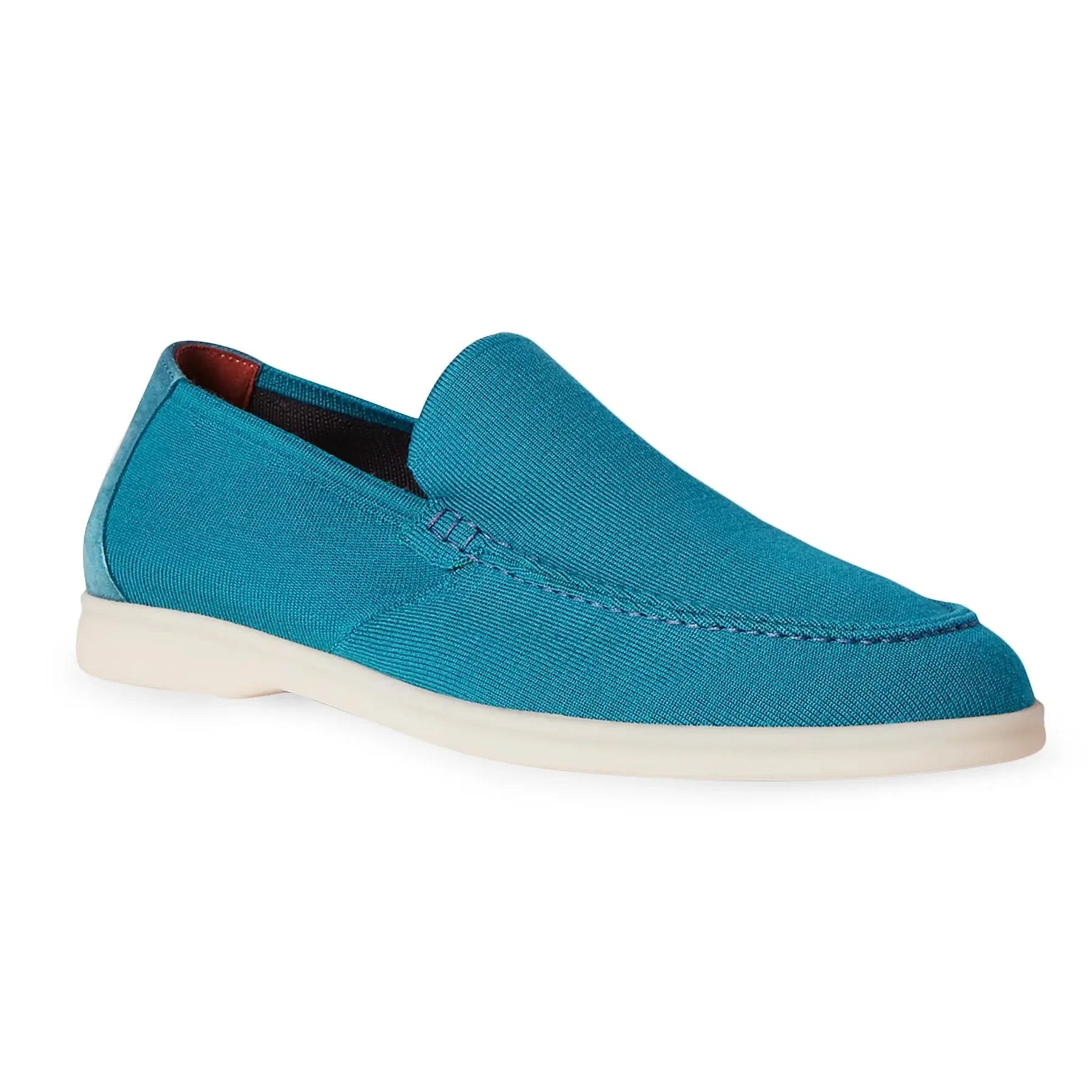 Loro Piana Summer Knit Walk Wish Suede Loafers - Blue Sorbet (233)