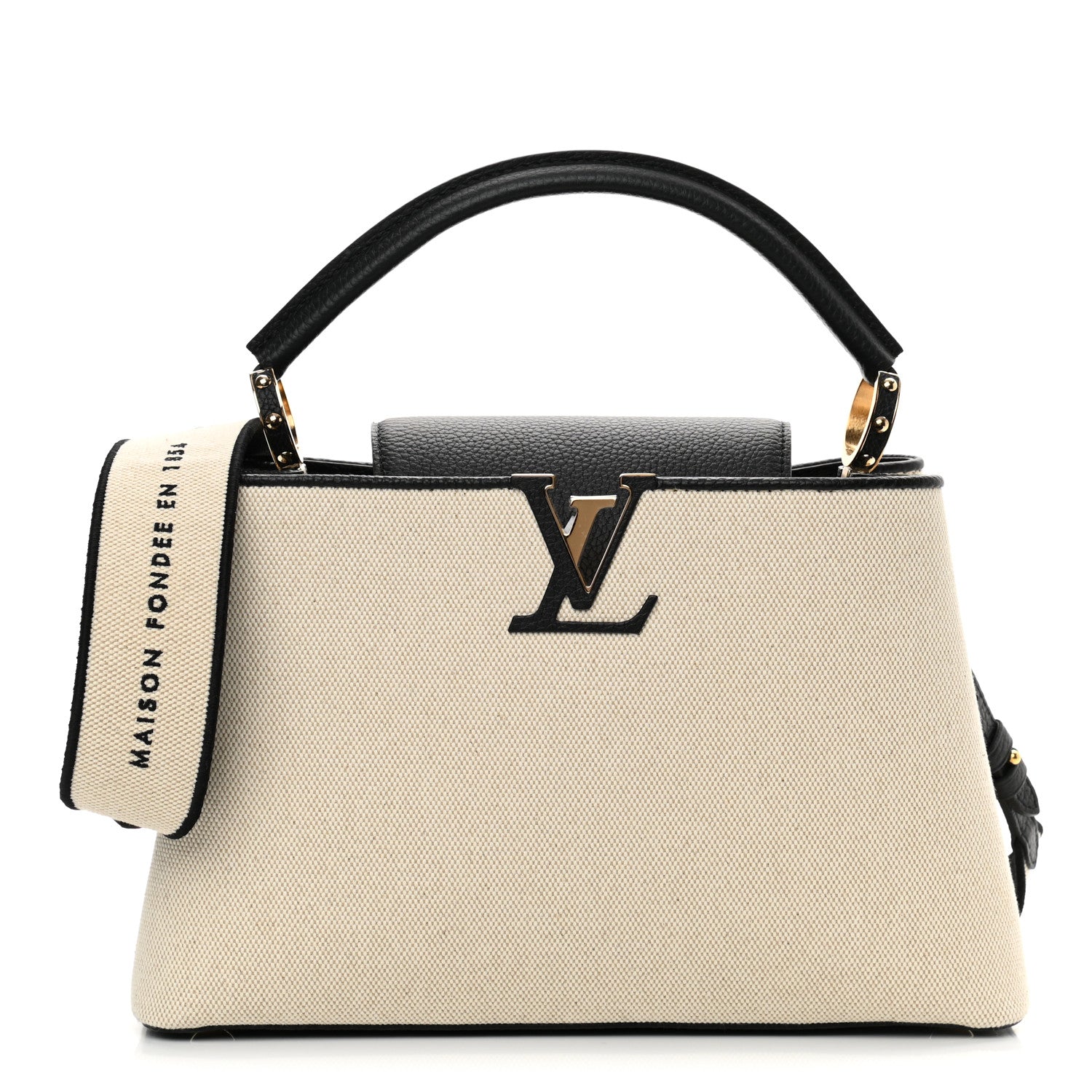 Louis Vuitton Canvas Taurillon Capucines MM Handbag –  Beige