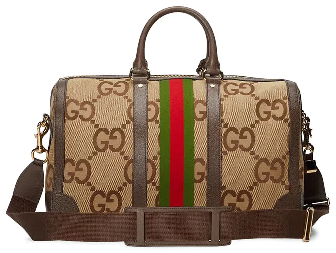 Gucci Jumbo GG Canvas Duffle Bag – Brown