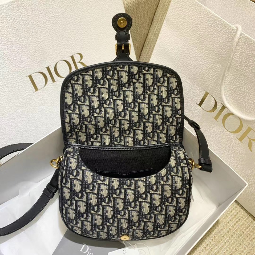 Dior Medium Dior Bobby Bag - Blue Dior Oblique Jacquard