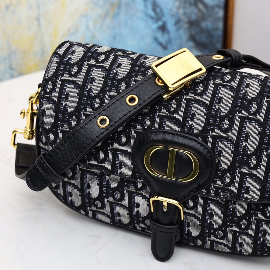 Dior Bobby East West Bag - Blue Dior Oblique Jacquard