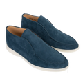 Loro Piana Open Walk Suede Ankle Boots - Dark Blue