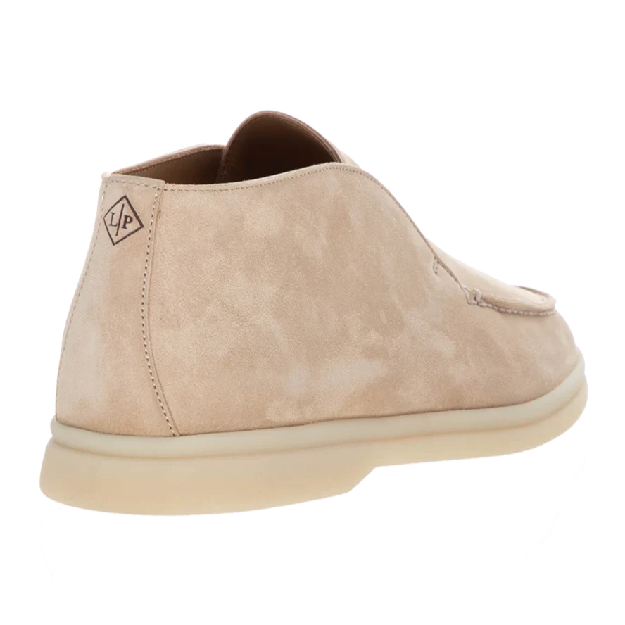 Loro Piana Open Walk Suede Ankle Boots - Beige