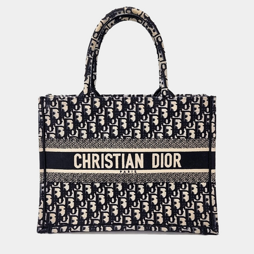 Dior Medium Dior Book Tote - Navy Blue