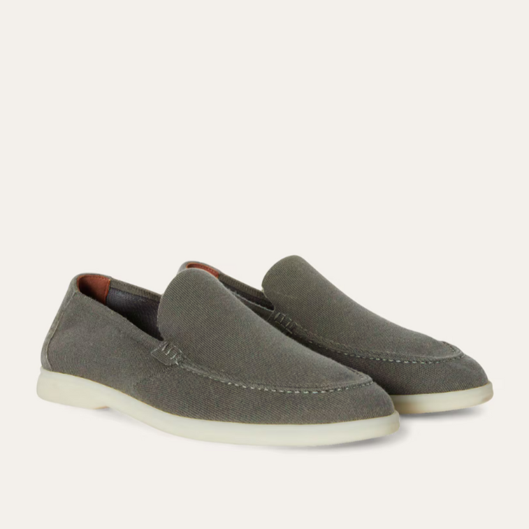 Loro Piana Summer Knitted Walk Wish® Wool Loafers - Green Fog (50UZ)