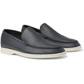Loro Piana Summer Walk Elk Leather Loafers - Navy Blue (W000)