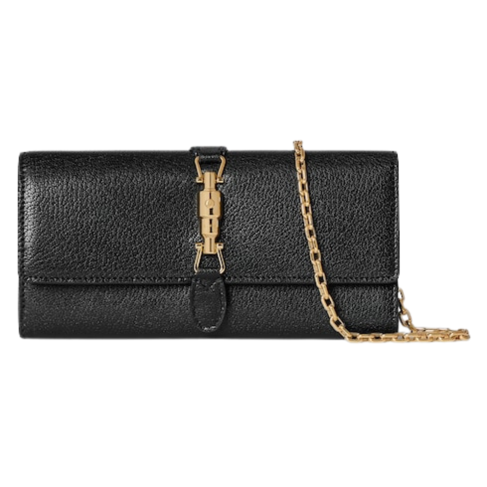 Gucci Jackie 1961 Leather Wallet on Chain – Black