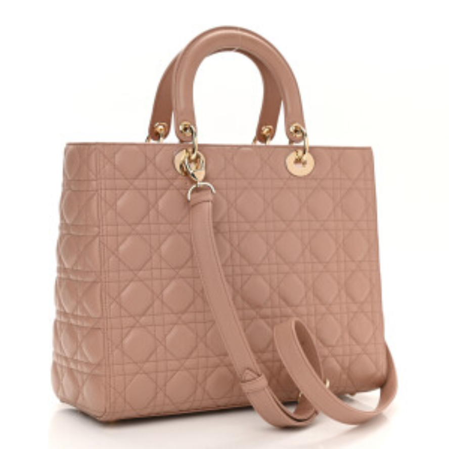 Dior Large Lady Dior Bag - Blush Cannage Lambskin