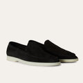 Loro Piana Summer Walk Suede Loafers - Black (132)