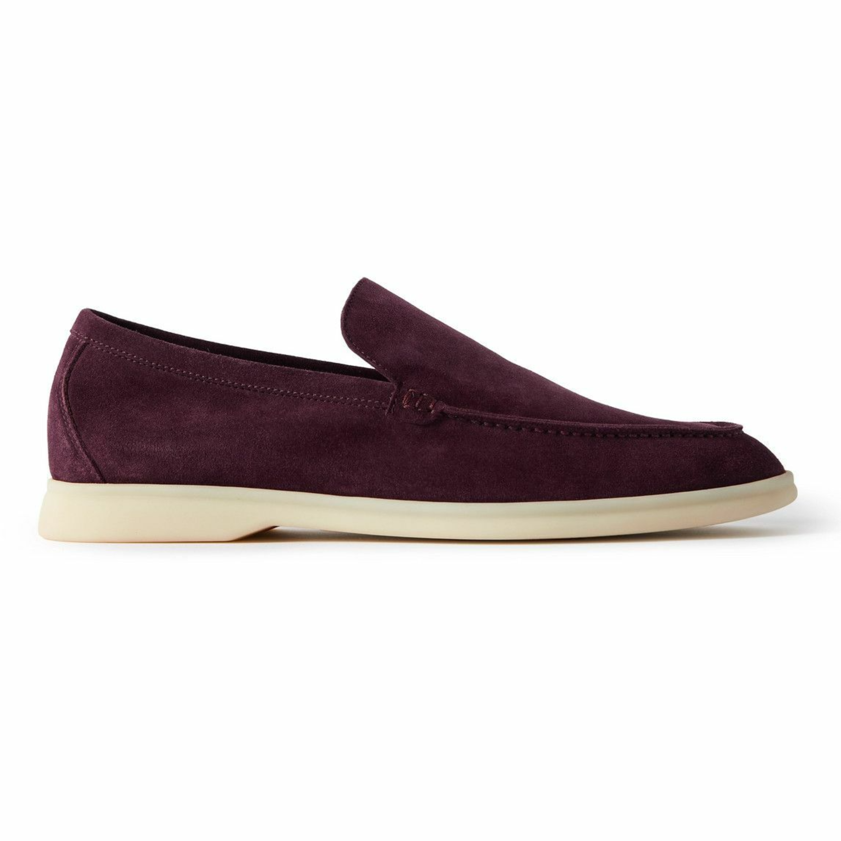 Loro Piana Summer Walk Suede Loafers - Burgundy