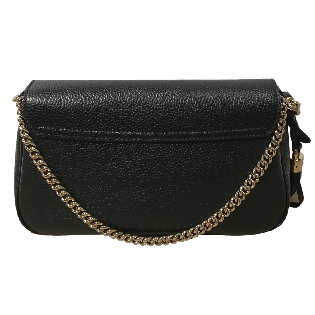 Gucci Pebbled Calfskin Soho Medium Flap Bag – Black