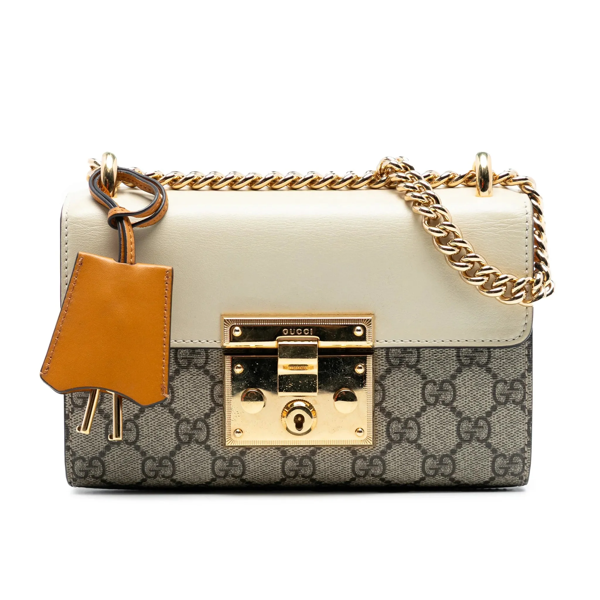 Gucci Padlock GG Supreme Shoulder Bag –  Beige