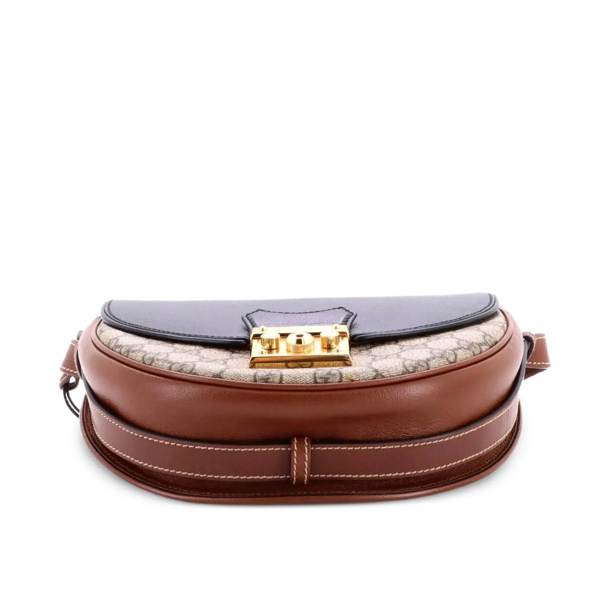Gucci GG Pattern Padlock Shoulder Bag – Beige