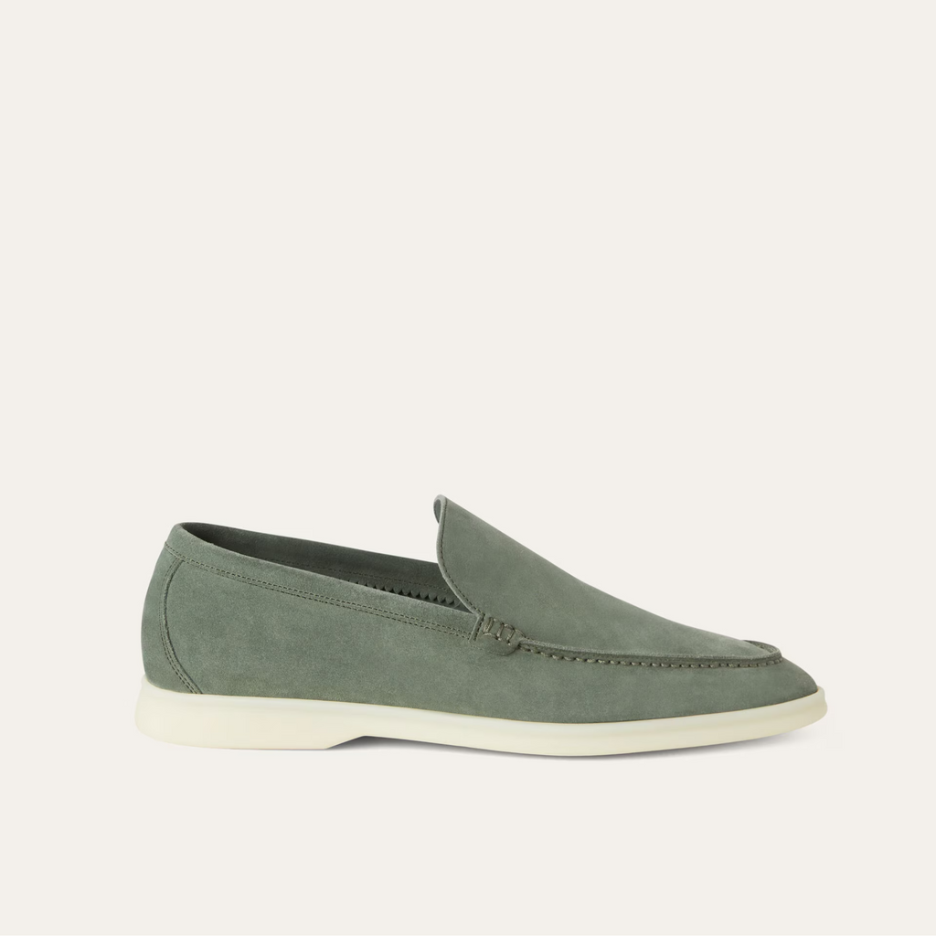 Loro Piana Summer Walk Suede Loafer - Frozen Fir (515Z)