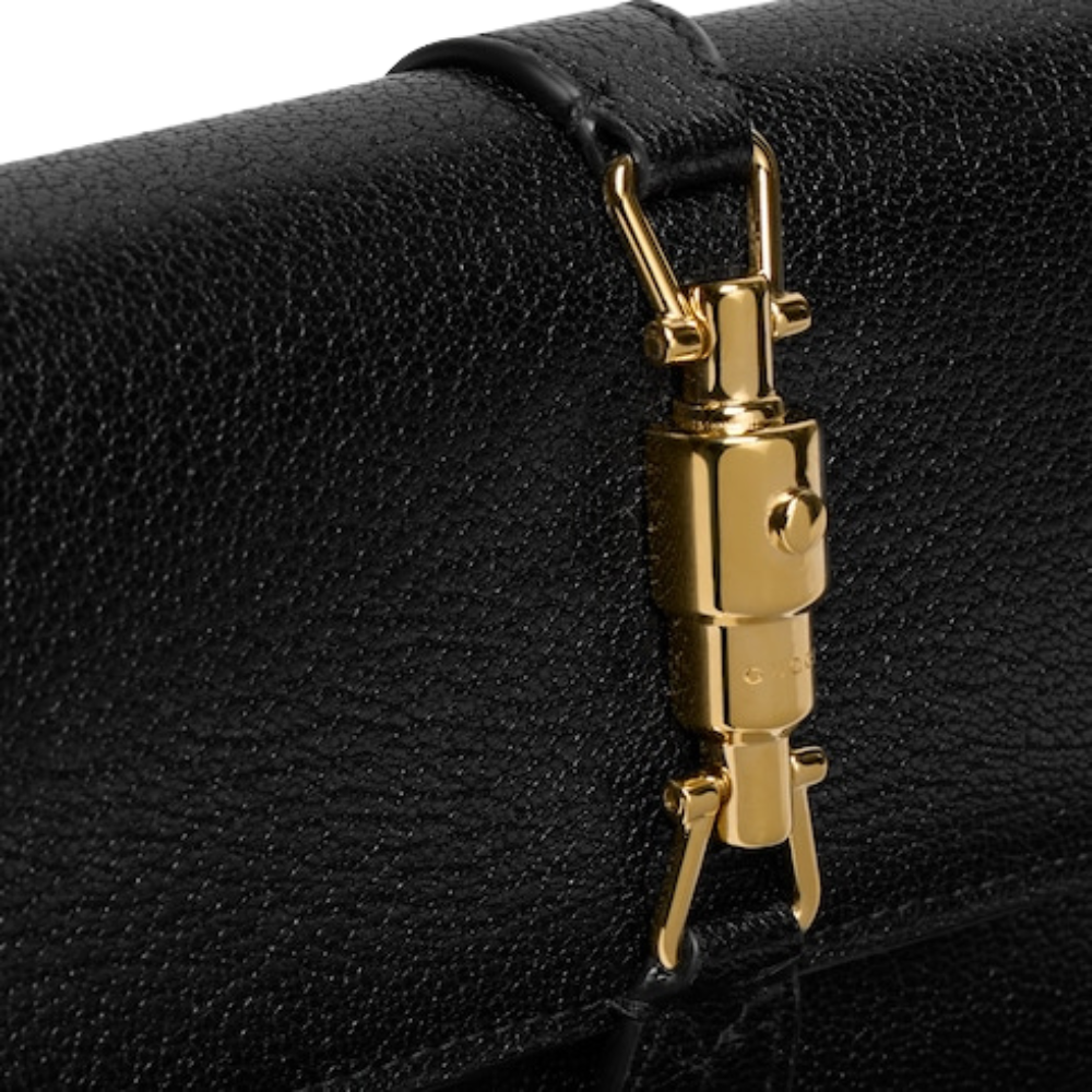 Gucci Jackie 1961 Leather Wallet on Chain – Black