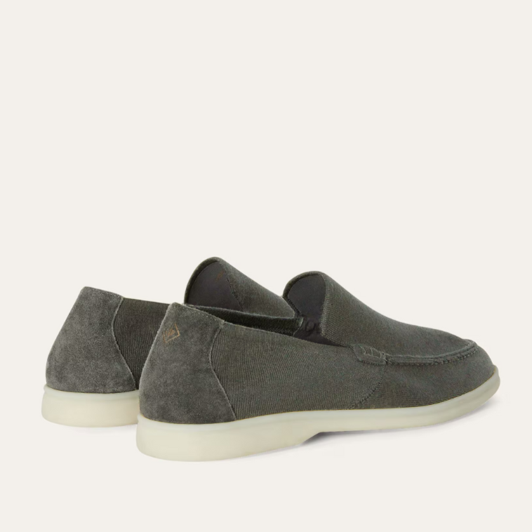 Loro Piana Summer Knitted Walk Wish® Wool Loafers - Green Fog (50UZ)