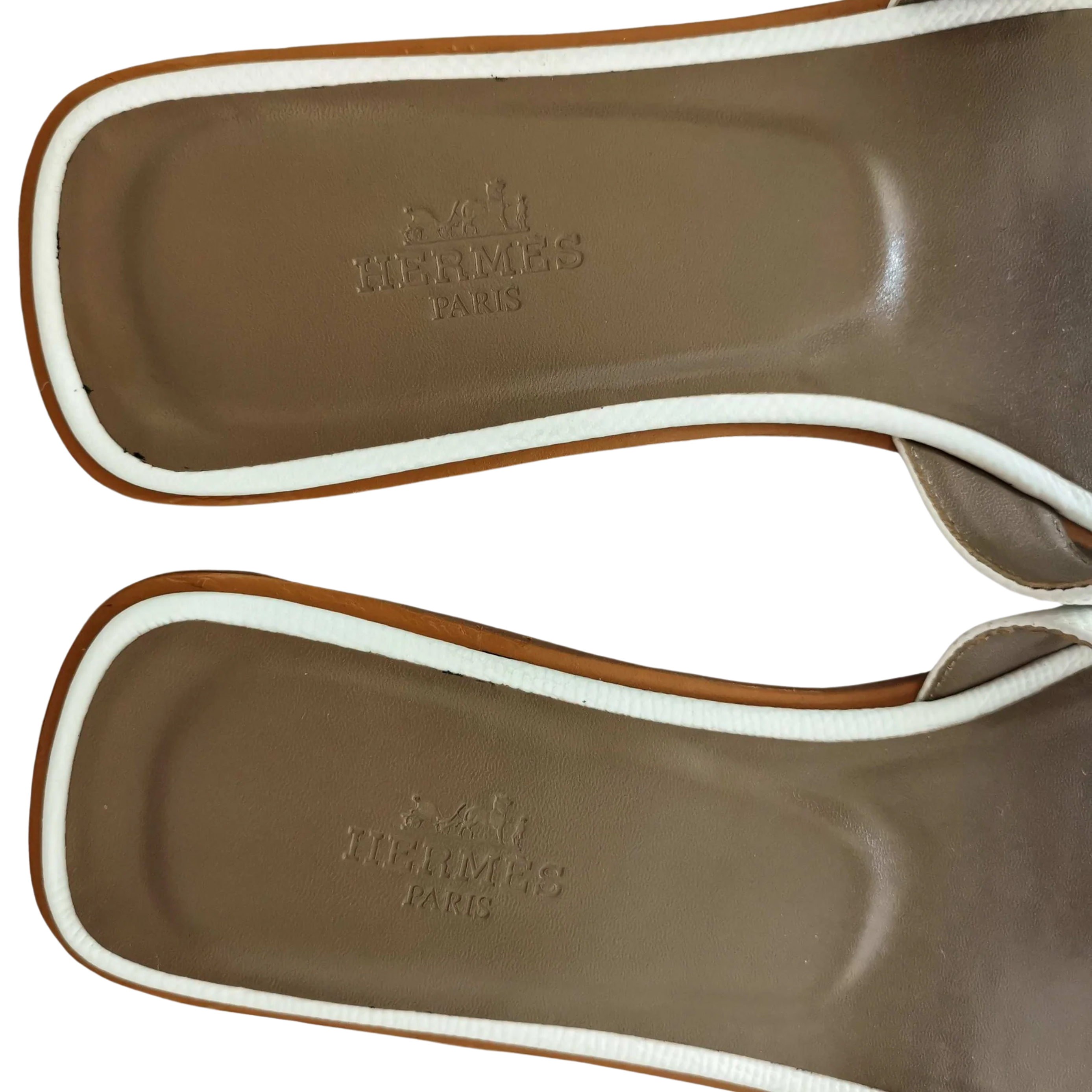 Hermes Oran Sandals - White