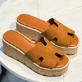 Hermes Eze 30 Suede Sandals - Natural Brown