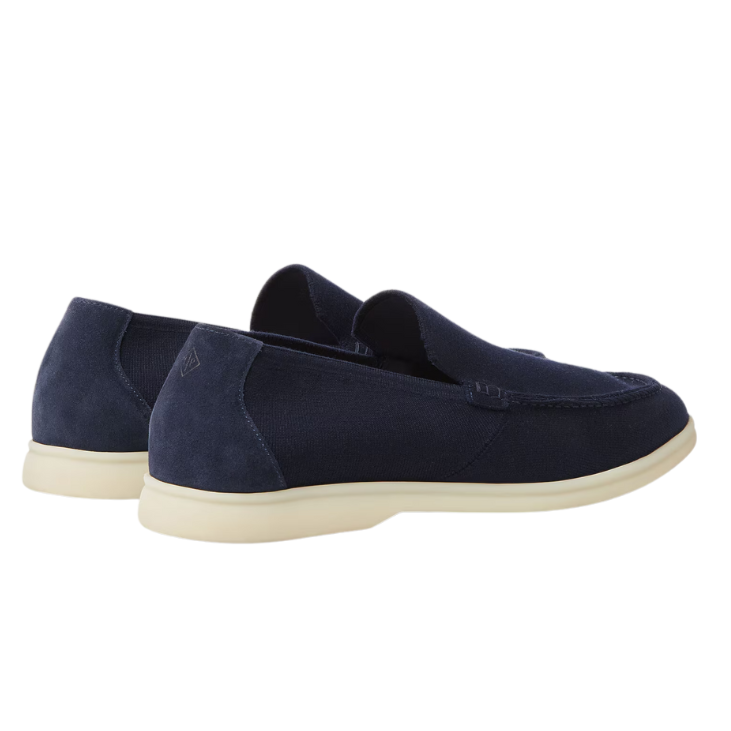 Loro Piana Summer Knitted Walk Wish® Wool Loafers - Navy Blue (W000)