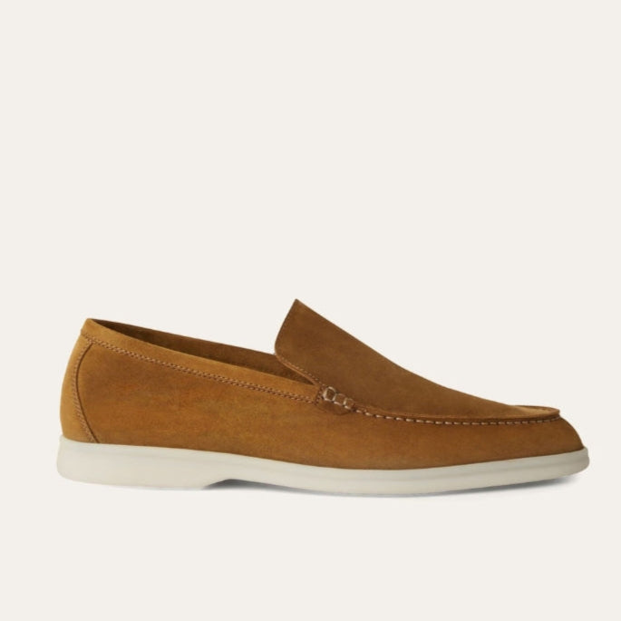 Loro Piana Summer Walk Suede Loafer - Tan (HD96)