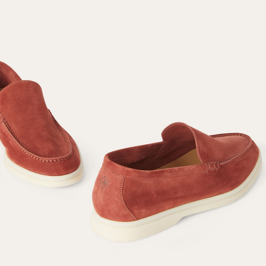 Loro Piana Summer Walk Suede Loafers - Dried Red (R0DV)