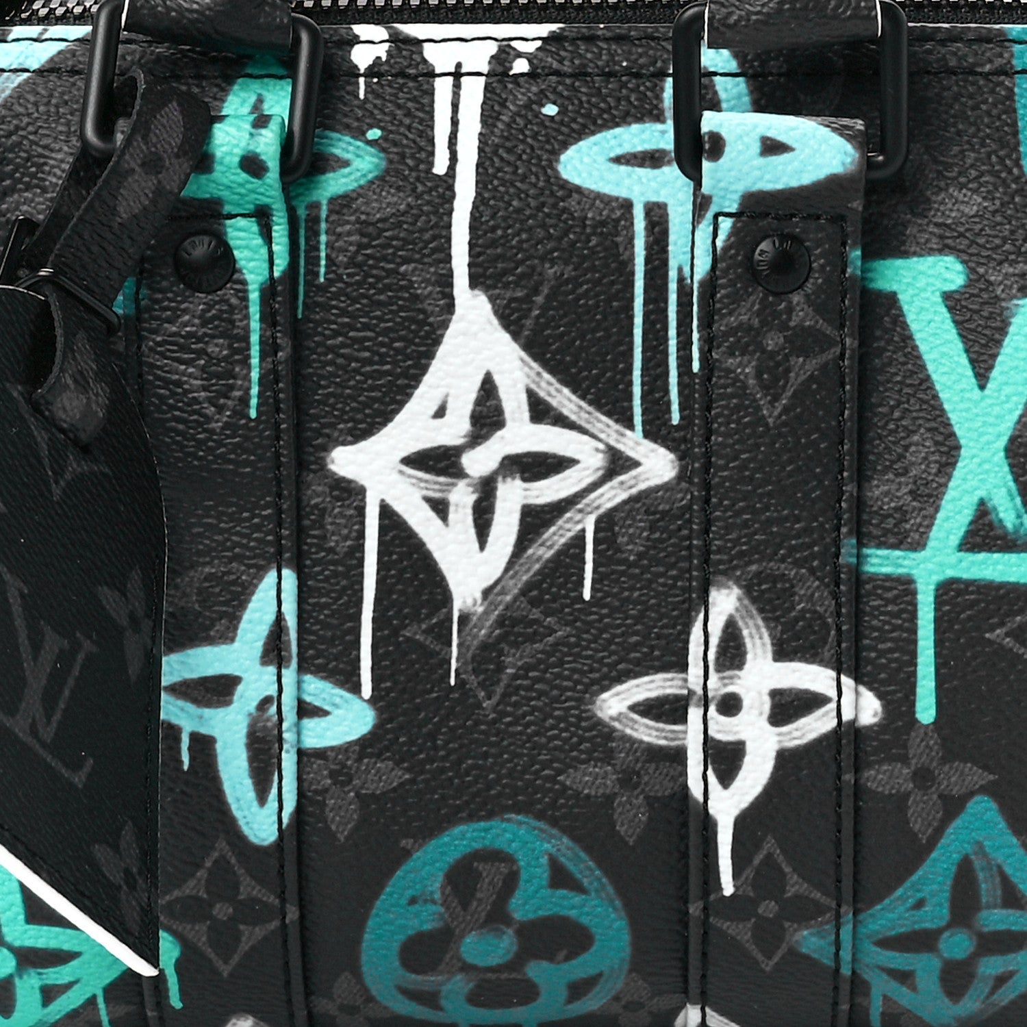 Louis Vuitton Monogram Eclipse Graffiti Keepall Bandoulière 25 Shoulder Bag -  Green Lights
