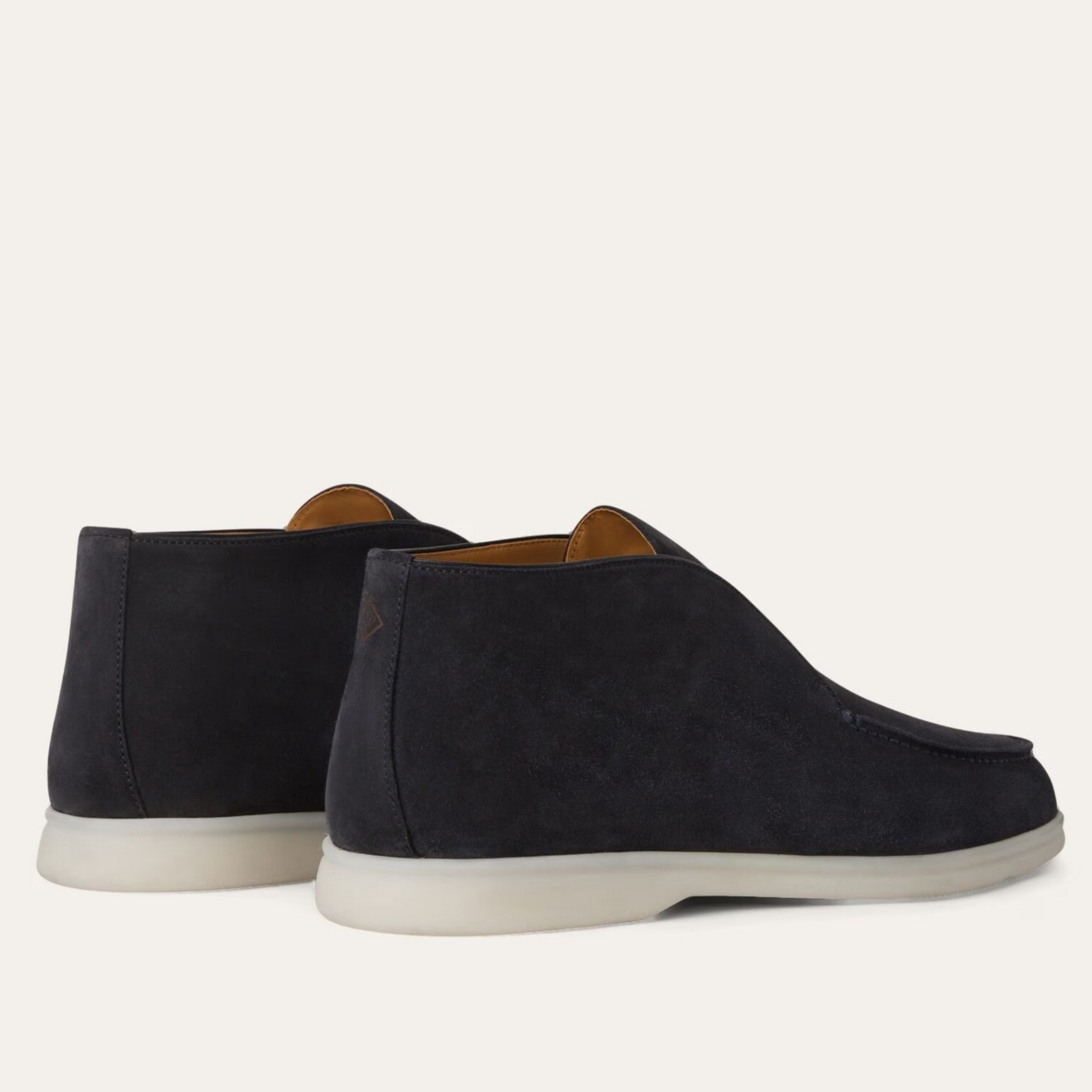 Loro Piana Open Walk Suede Ankle Boots - Black