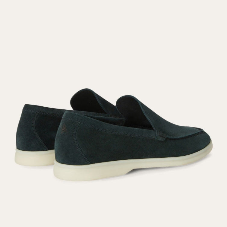 Loro Piana Ocean Front Suede Loafers - Dark Green (133)