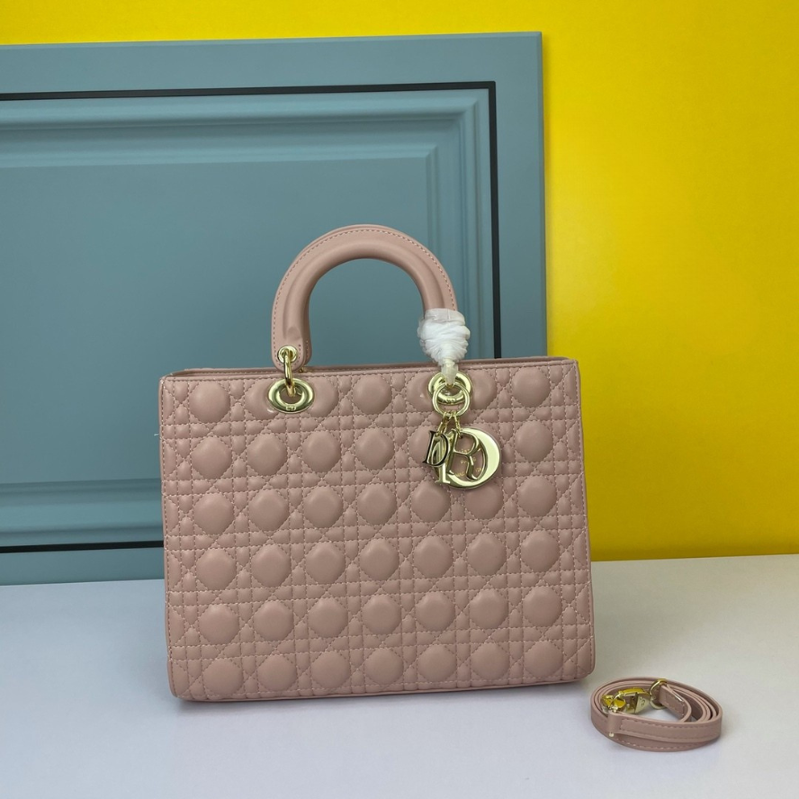Dior Large Lady Dior Bag - Blush Cannage Lambskin